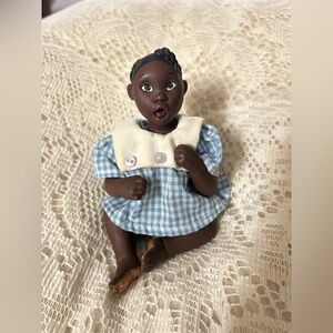 Doll ABC Babies Resin Doll Dark Skinned 5” tall